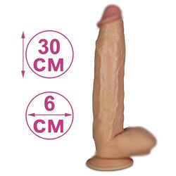 Большой фаллоимитатор 30 см Realistic Dildo Огромный реалистичный фалос на присоске