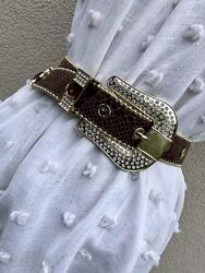 Мега стильный пояс ремень со стразами ricarda m в стиле cos max mara vicolo