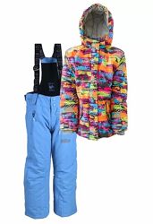 Зимний лыжный комплект курткаполукомбинезон Art girl Pidilidi Active