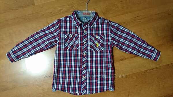 Рубашка US Polo Assn 5-6 лет, на мальчика, заказ из США, идеальном состояни