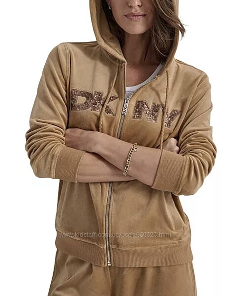 Спортивная велюровая кофта DKNY. Оригинал Размер М.