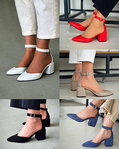 Білі, червоні, бежеві, бургунді, шоколад, джинс туфлі на підборах