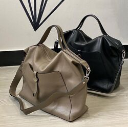 Шкіряна сумка шоппер Італійська модна класична сумочка в натуральной коже 
