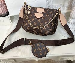Модна сумка трійка Louis Vuitton Луї Вітон ЛВ ТОП ПРОДАЖ