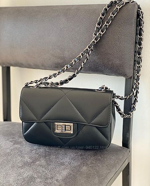 сумки кросс-боди из натуральной кожи Италия на плече с ремешком цепочка 