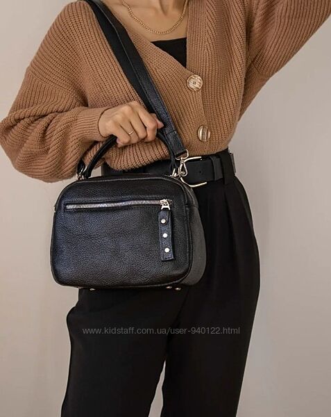 сумка в натуральной коже , кроссбоди 