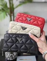 Брендові жіночі гаманці Prada великий Брендовые кошельки