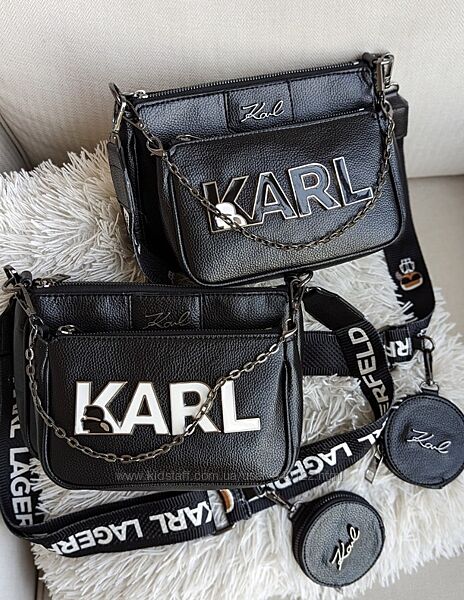 модні сумки з широким ременем сумка крос-боді Karl Lagerfeld  тройка 