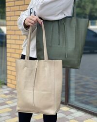 Итальянская сумка мешок кожаная купить шопер женский в натуральной коже