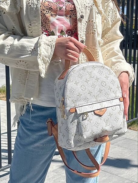 Світлий рюкзак жіночий Louis Vuitton Palm Springs Backpack White