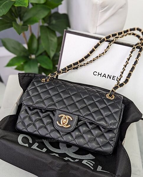 Модная кросс боди сумка женская стеганная Chanel Classic Double Flap Bag