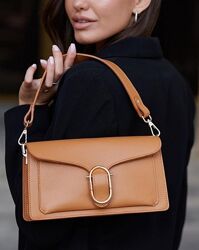Модна Італійська сумка крос-боді жіноча купити сумочку два ремінці Тренд