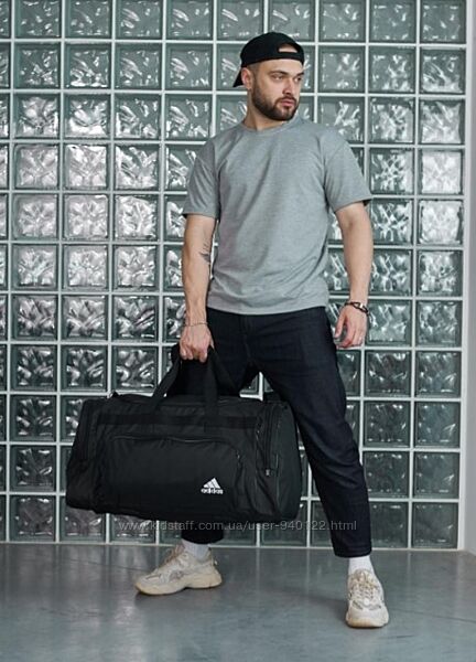 сумка спортивная дорожная большая черная Adidas