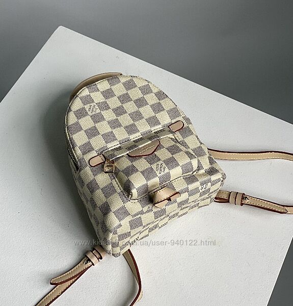 рюкзак маленький жіночий модний Louis Vuitton Palm Springs Mini Ivory