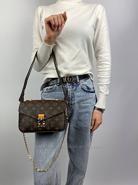 сумка жіноча через плече  модна метіс Louis Vuitton Mini Brown 