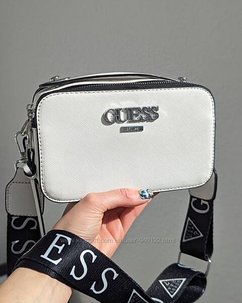 Маленька сумка жіноча через плече Guess с широким ремешком AN112