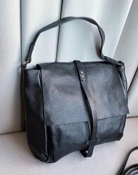 Кожаная женская сумка мягкая Итальянская в натуральной коже сумочка хобо 
