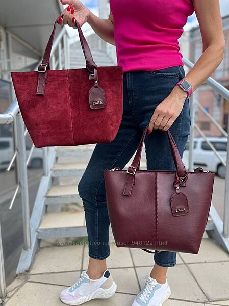 Сумка бордова жіноча велика А4 екокожа, місткий модний шопер  тоут