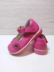 Туфлі дитячі домікк шкіряні для дівчинки р.20 малинові, розпродаж