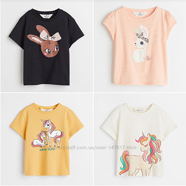 Распродажа футболки НМ для девочки - размеры и цвета