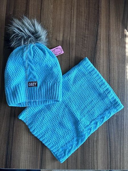 KRAFT комплект шапка снуд шарф підлітковий