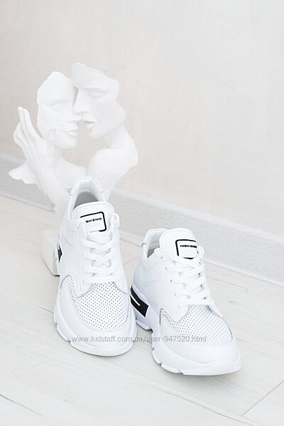 Кроссовки комбинированные, натуральная кожа