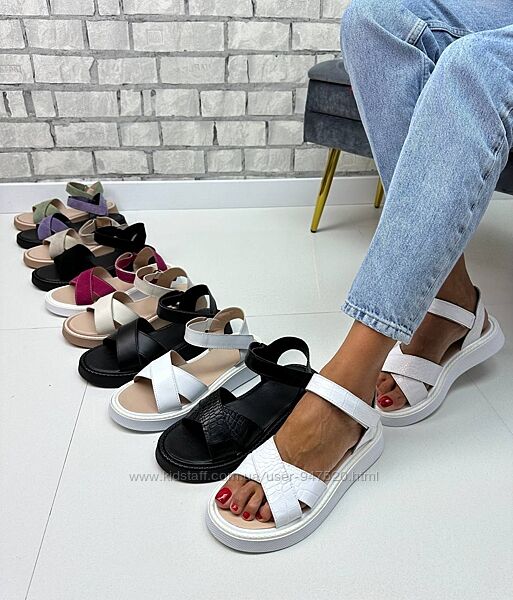 Босоніжки натуральна шкіра, замша, р 36-41