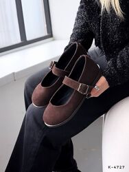 Балетки анатомічні із ремінцем, натуральна замша 