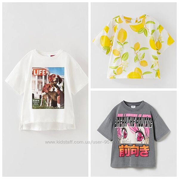 Стильні футболочки для дівчат від Zara