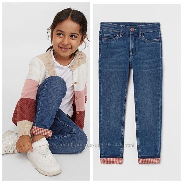 Утеплені джинси на підкладці для дівчинки від H&M 