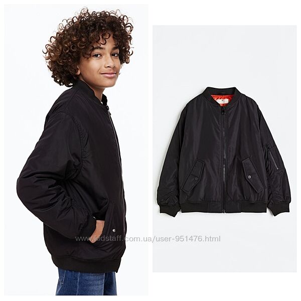 Куртка бомбер оверсайз для хлопців підлітків від H&M 