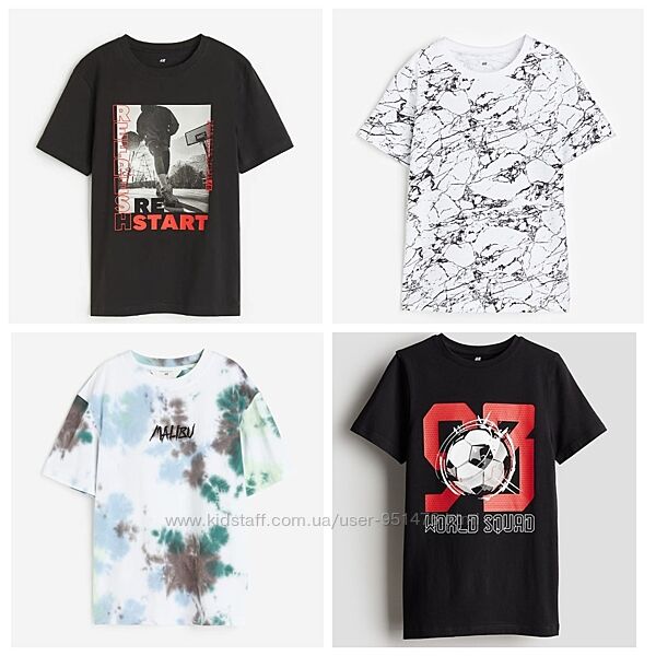 Футболки для хлопчиків від H&M 