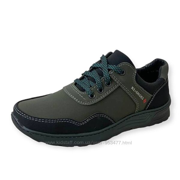 Кросівки чоловічі темно-зелені КЛС-423