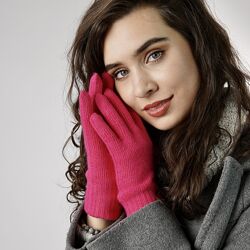 Однотонні рукавички перчатки з ангорою, є кольори