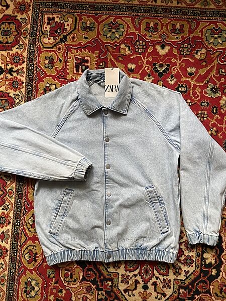 Zara оригінал нова чоловіча джинсова куртка бомбер