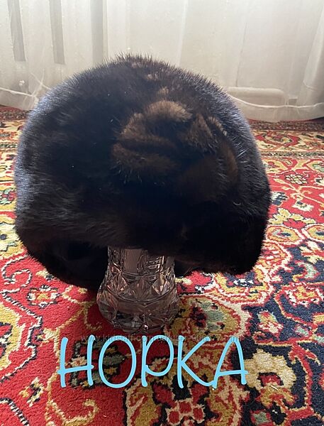  Цельная норка мягкая зимняя женская норковая шапка с цветком