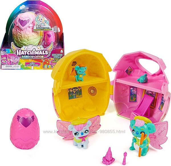 Hatchimals CollEGGtibles Rainbow-Cation Family Hatchy Home Хетчималс родина