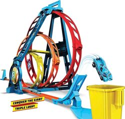 Трек Хотвілз Потрійна петля Hot Wheels Track Builder Triple Loop Kit