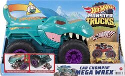 Великий Hot Wheels Monster Trucks Car Chompin Mega-Wrex Хижий Мега Рекс