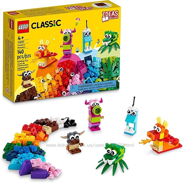Оригінал Конструктор LEGO Classic Creative Monsters 11017 Лего класік