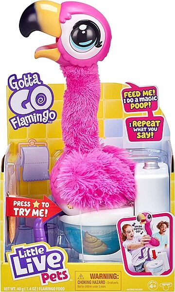 Інтерактивна Фламінго-ненажера Little Live Pets Gotta Go Flamingo унітаз