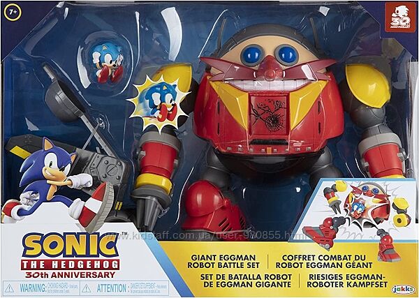 Оригінал Набор Сонік та Доктор Еггман Sonic Giant Eggman Robot, катапульт