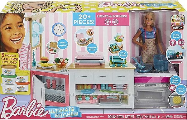 Оригінал Набір Barbie Ultimate Kitchen Барбі Мега Кухня мрії Готуємо разом