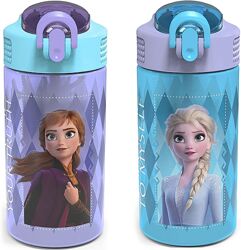 Пляшка Zak Designs Disney Frozen 2 Kids Water Bottle Ельза, Фрозен Анна