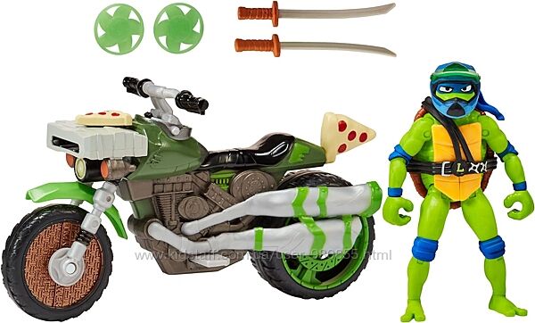 TMNT Movie III Леонардо на мотоциклі  Ninja Kick Cycle Leonardo черепашки