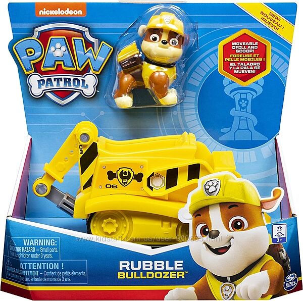 Paw Patrol, Rubbles Bulldozer Кремез Щенячий патруль Бульдозер Крепыш