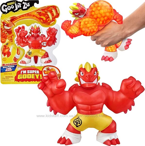Оригінал Goo Jit Zu Blazagon the Dragon Lava Slam Гуджитсу Блейзагон Дракон