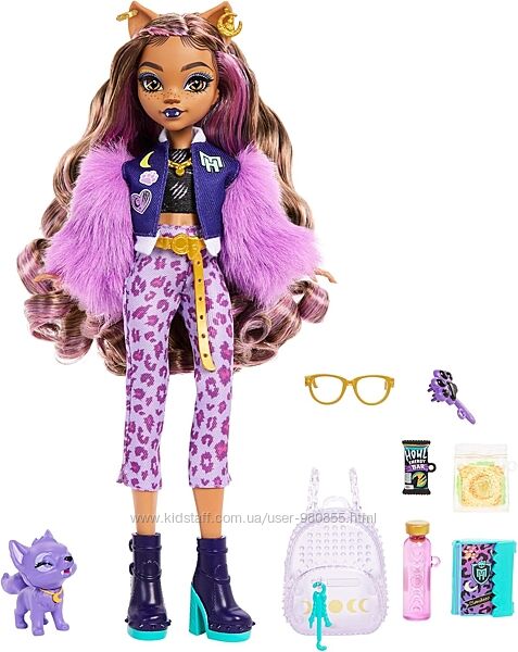 Monster High Clawdeen Wolf, Pet Dog Crescent, Монстер Хай Клодін Вульф