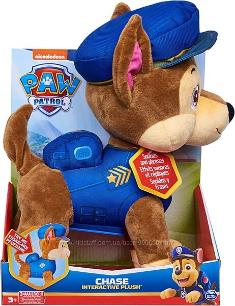 Інтерактивний Чейз Paw Patrol Talking Chase Interactive Plush Гонщик Звук