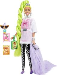 Лялька Барбі Екстра Barbie Extra Neon Green Hair, Parrot Неонове волосся